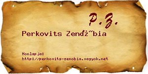 Perkovits Zenóbia névjegykártya